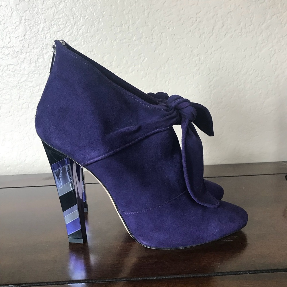 NEW Jimmy Choo Mosaic Purple suede booties 40